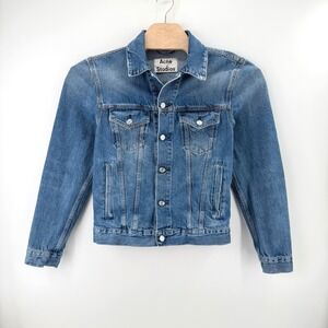 Acne Studios Beat Mid VTG Size 48 100% Cotton Blue Denim Trucker Jacket Mens Lux